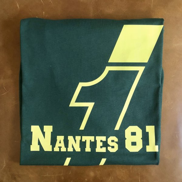 Nantes '81 T-shirt in action.