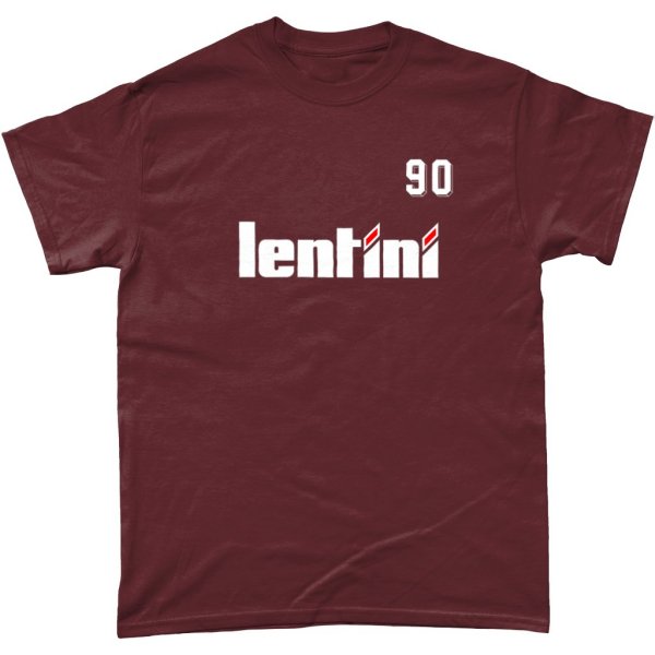 Lentini '90 T-shirt in action.
